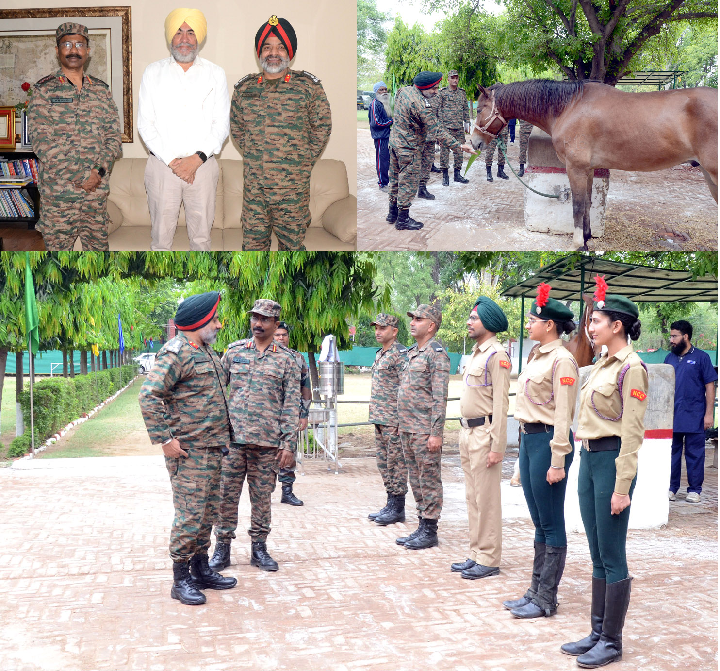 Group Commander Visits NCC Unit of Vet Varsity